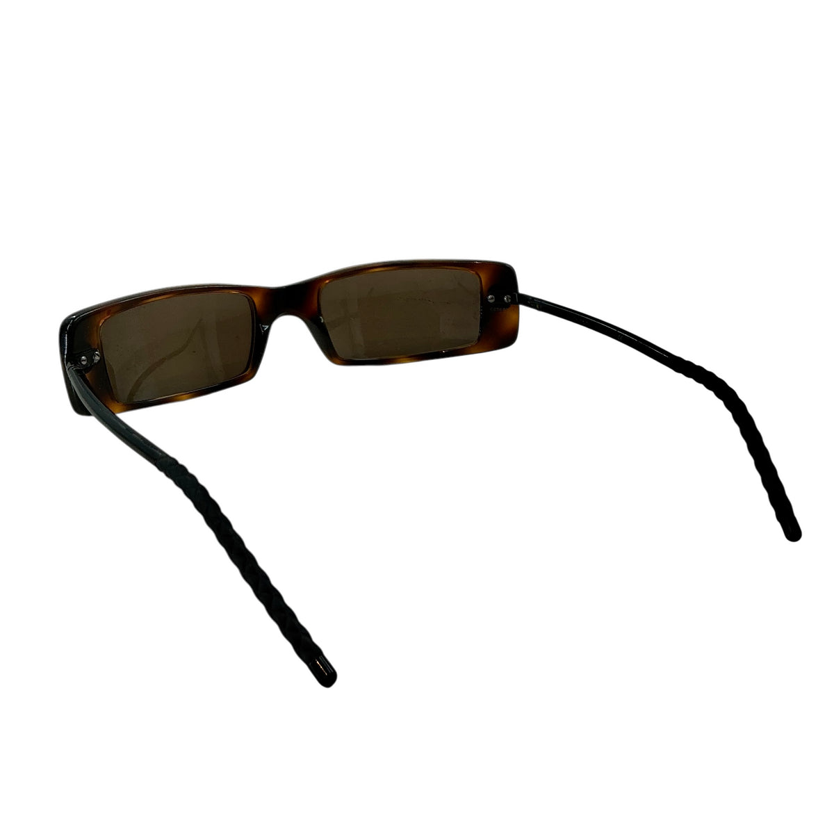 Chanel Vintage Y2K Tortoiseshell Slim Rectangle Sunglasses - Model 5036
