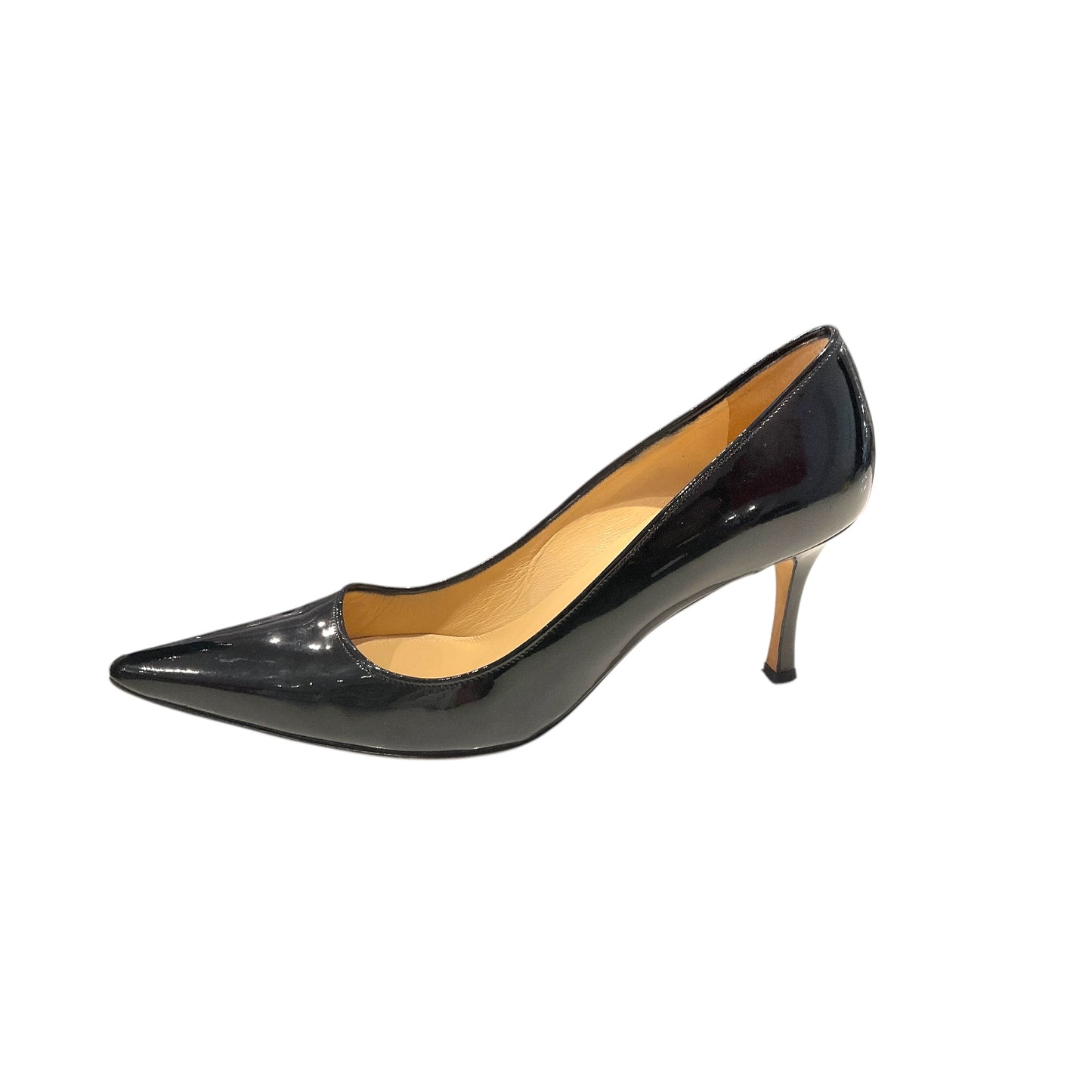 Manolo Black Patent Leather Heels