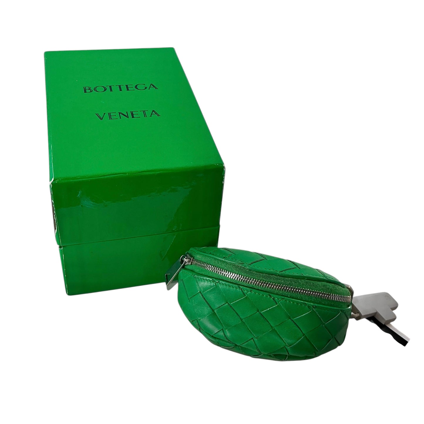 Bottega Veneta Green Intrecciato Wrist Pouch