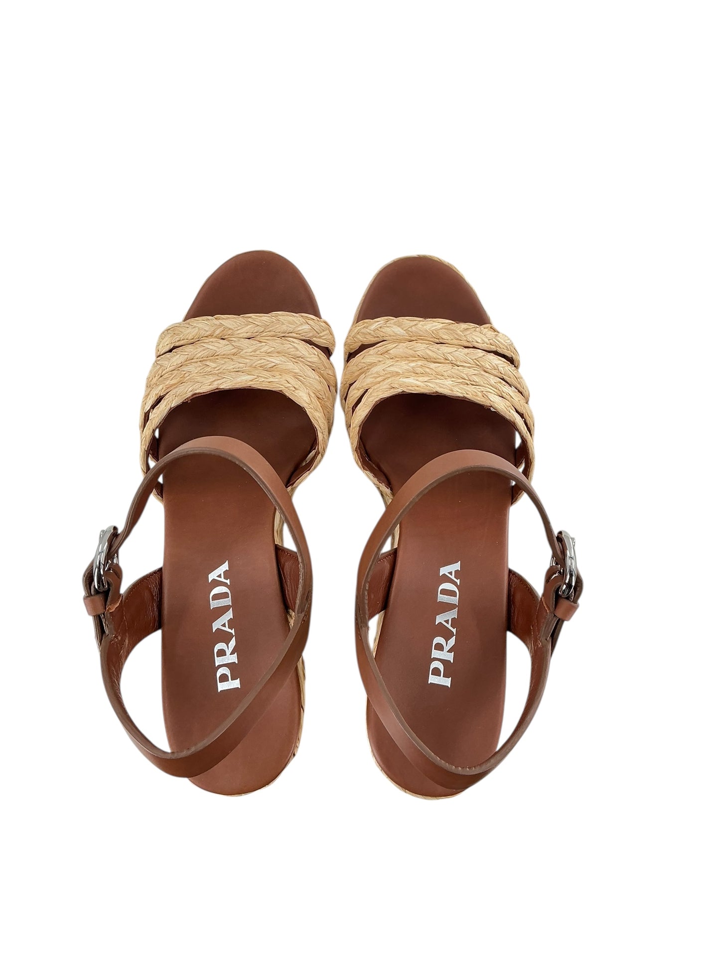 Prada Espadrille Wedge Sandal