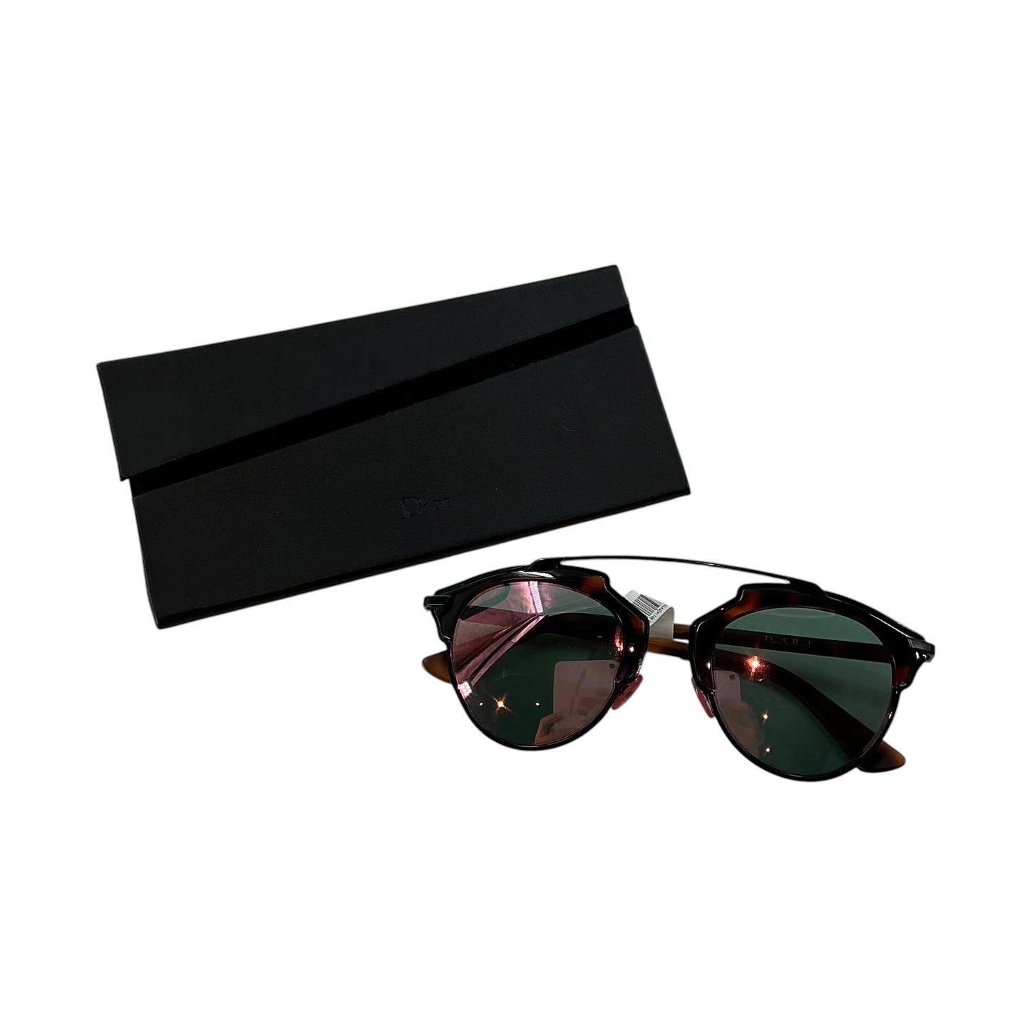 Christian Dior "So Real" Mirrored Tortoise Sunglasses