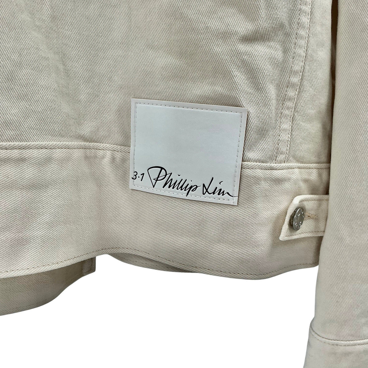 3.1 Phillip Lim Ecru Denim Tie-Waist Boxy Jacket