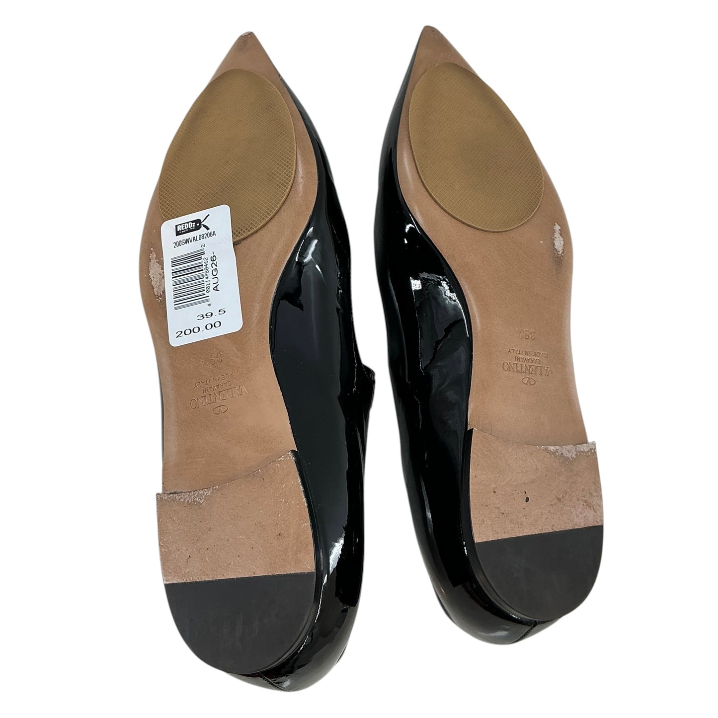 Valentino Garavani One Stud Patent Leather Pointed Toe Mary Jane Flats