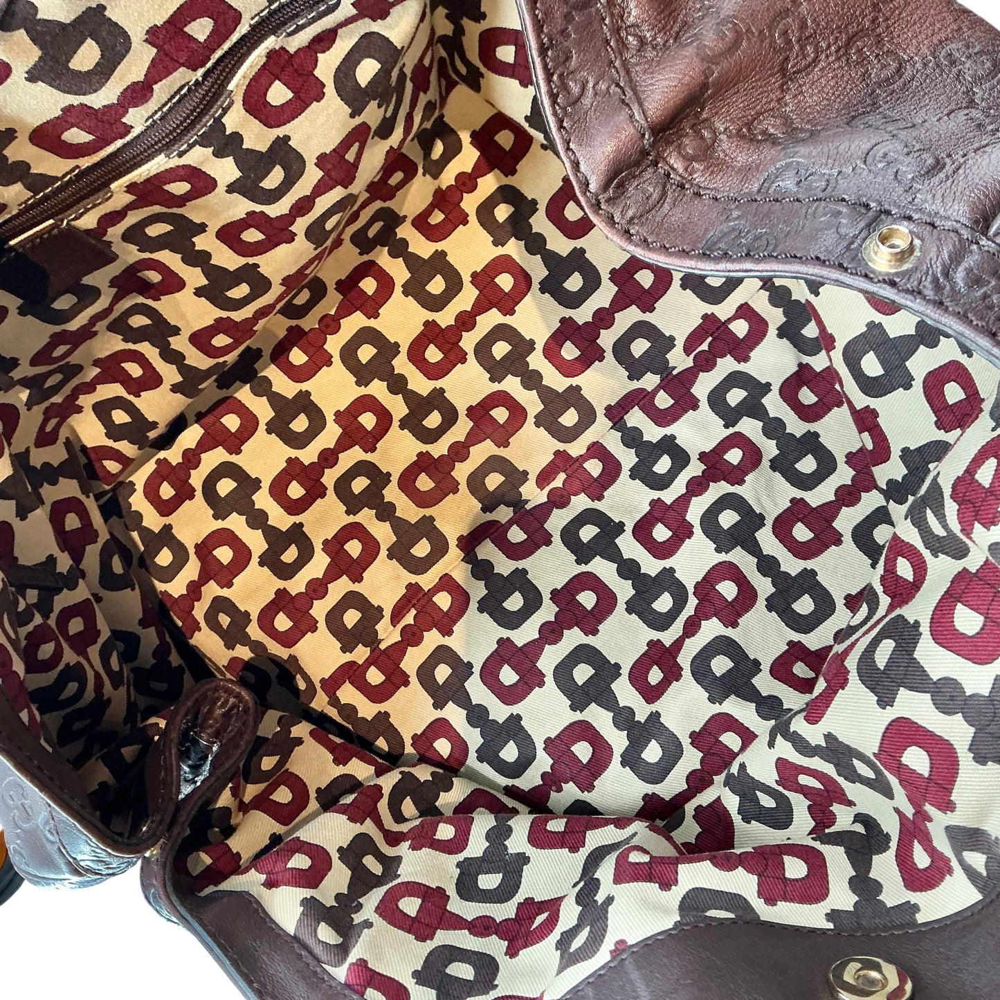 Gucci Dark Brown Guccissima Leather Sukey Tote Bag