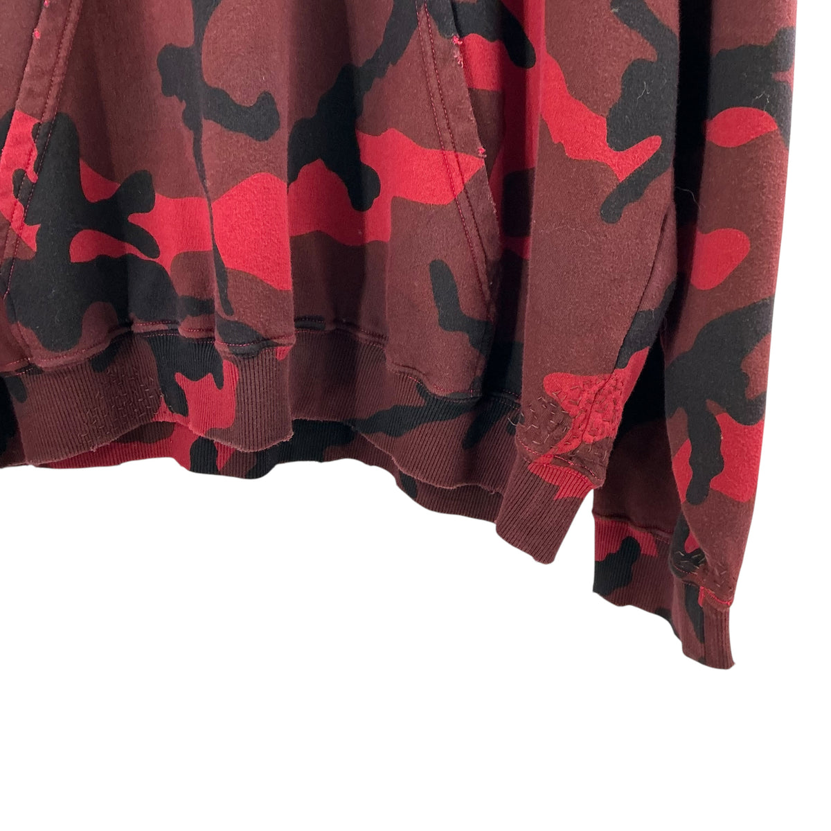 Valentino Red Camouflage Pullover Hoodie