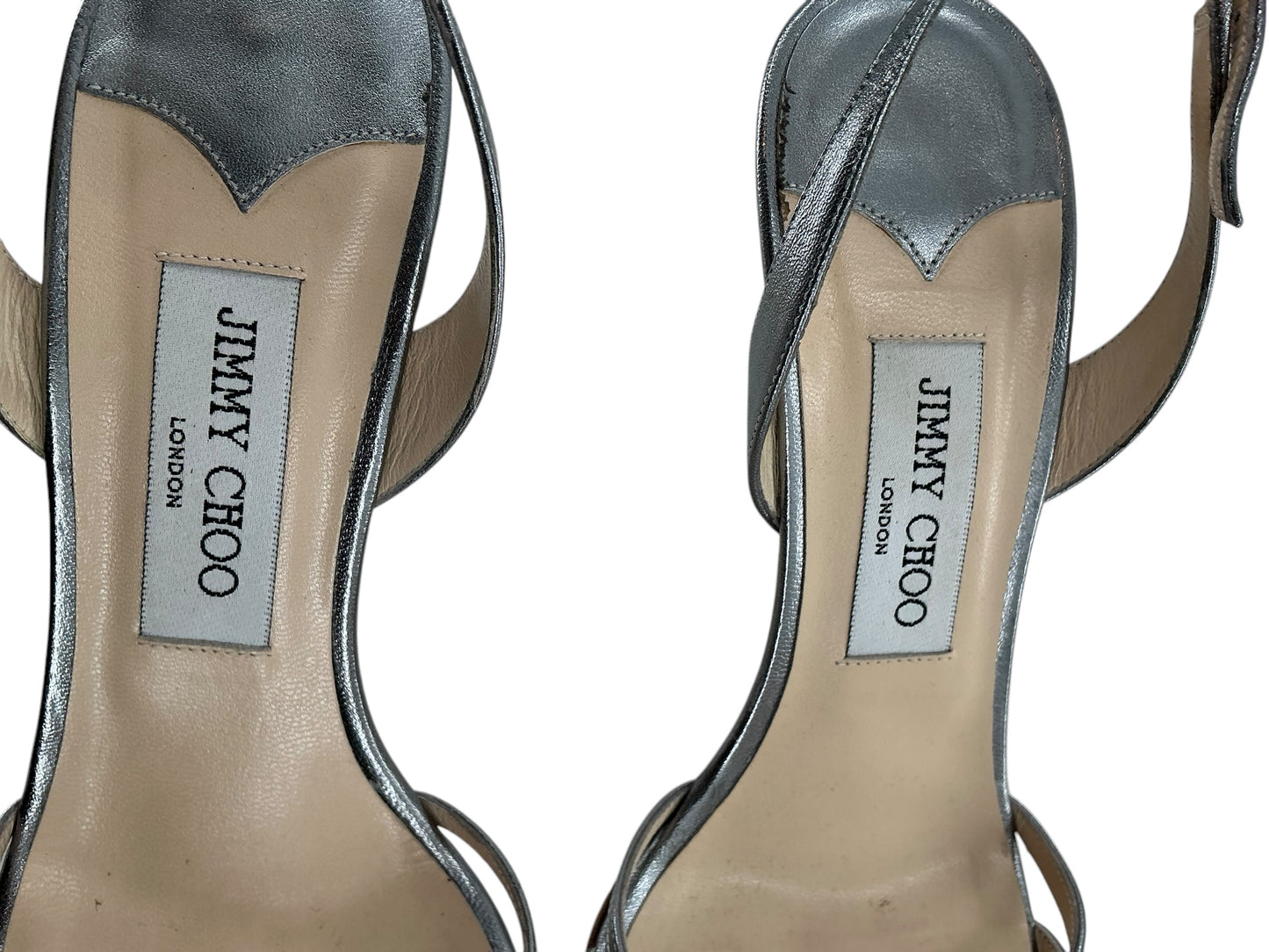 Jimmy Choo Metallic Strappy Slingback Sandals