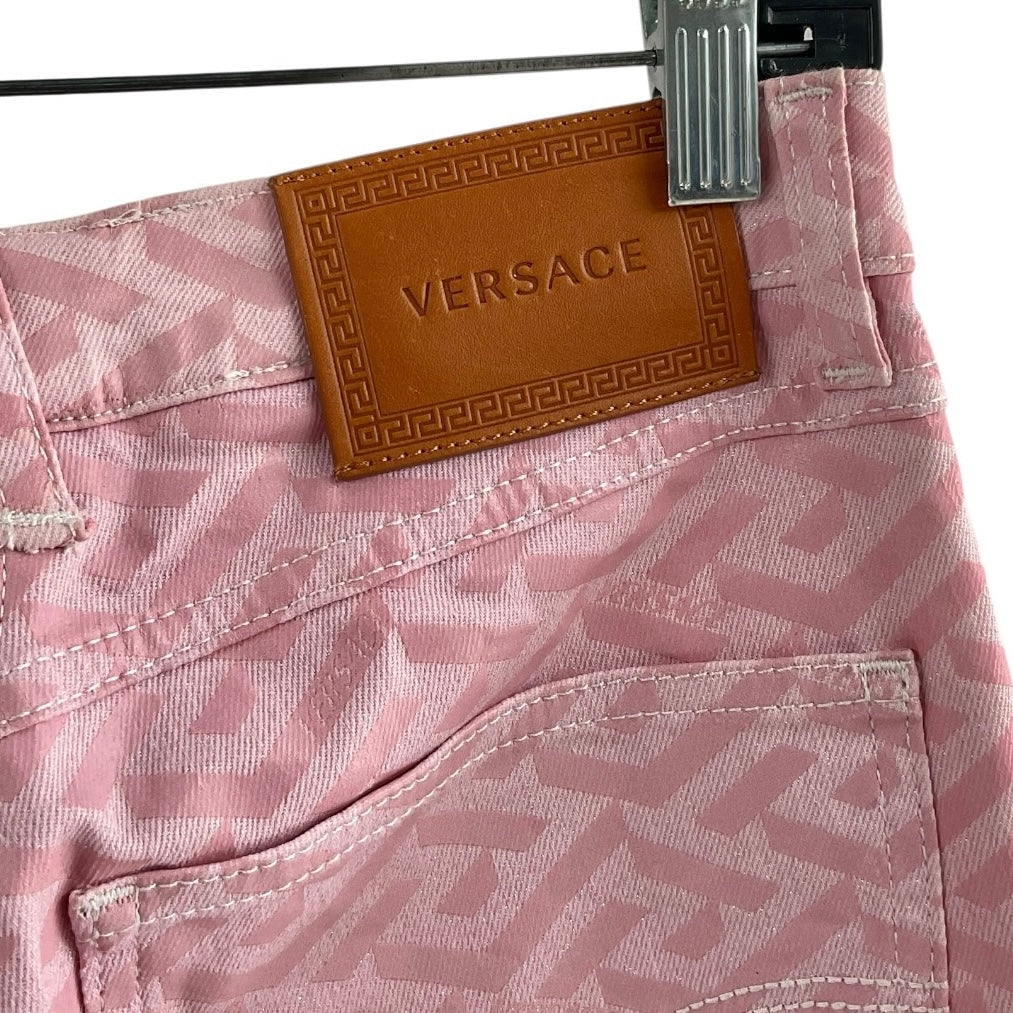 Versace La Greca Monogram Printed Jeans