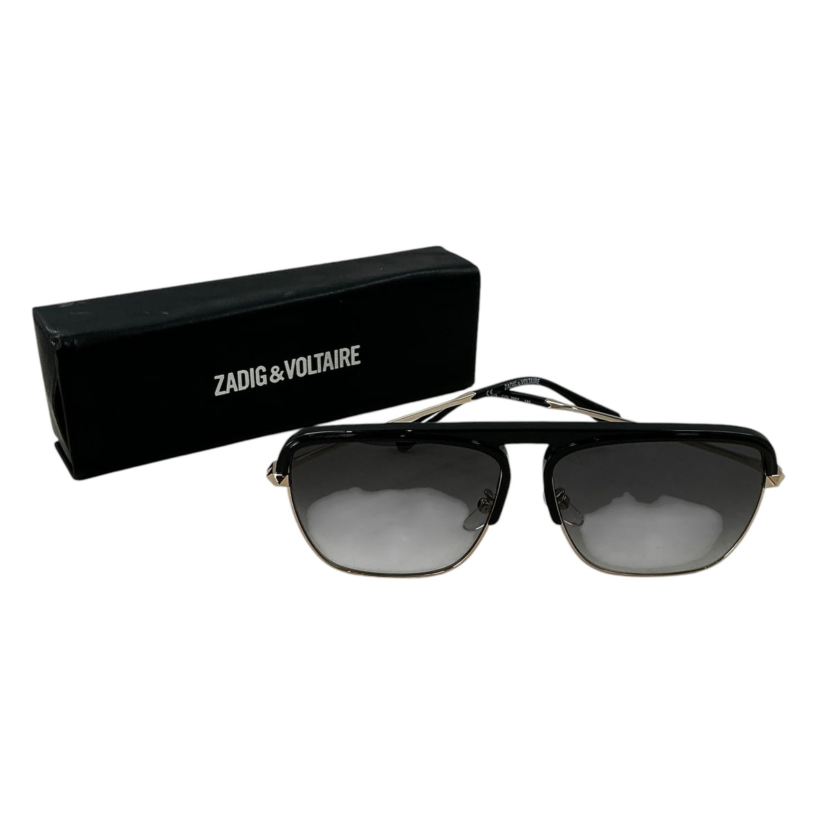 Zadig & Voltaire SZV321 Black & Gold Unisex Navigator Sunglasses