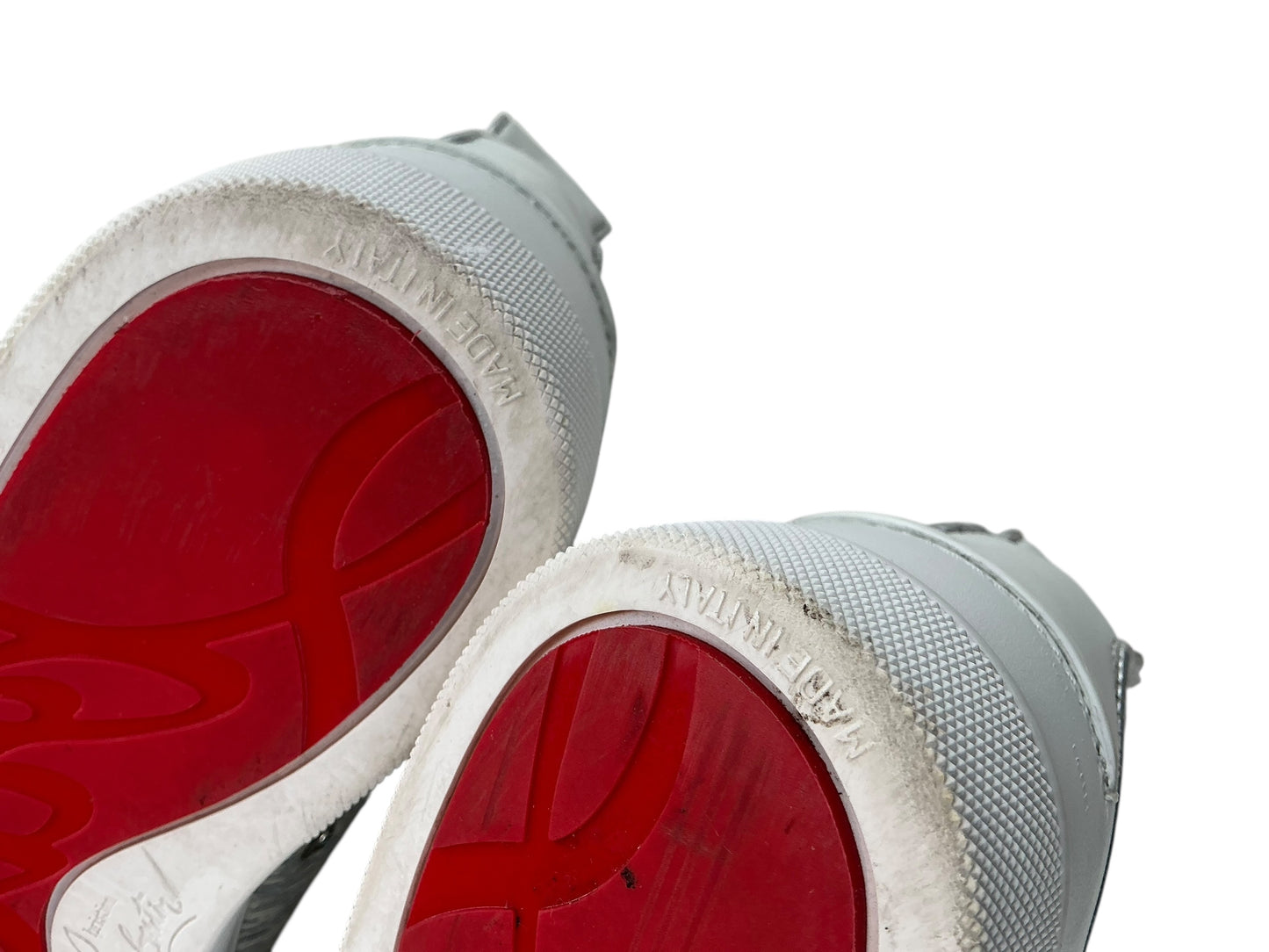 Louboutin Junior Spike Leather Sneakers