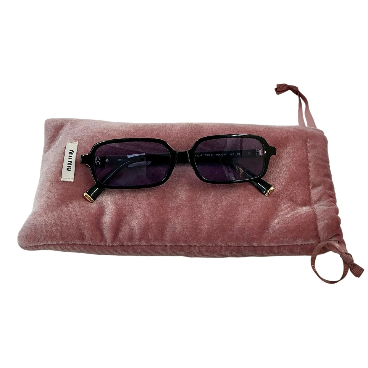 Miu Miu Regard Rectangular Acetate Sunglasses - Black