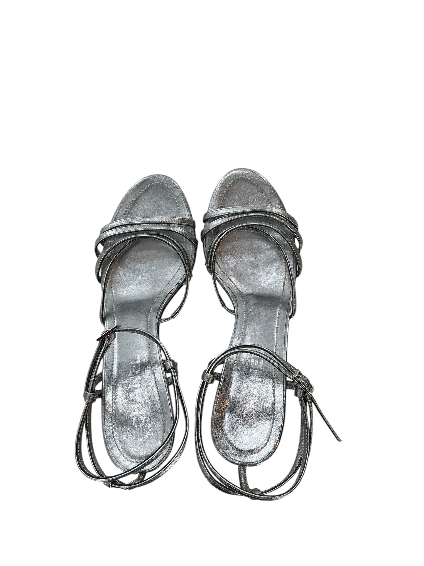 Chanel Metallic Strappy Sandals