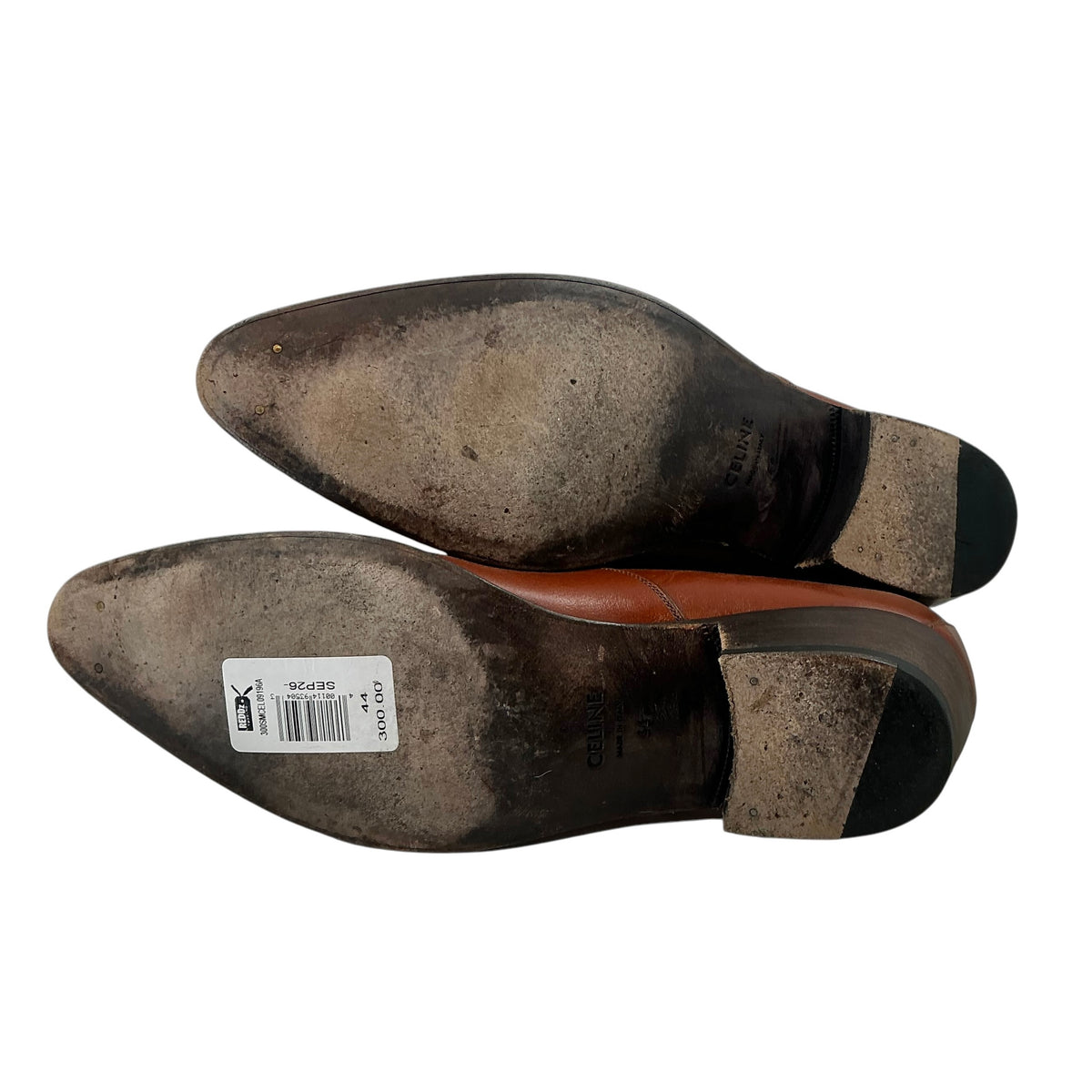 CELINE by Hedi Slimane Jacno Calfskin Leather Chelsea Boots Brown / Caramel