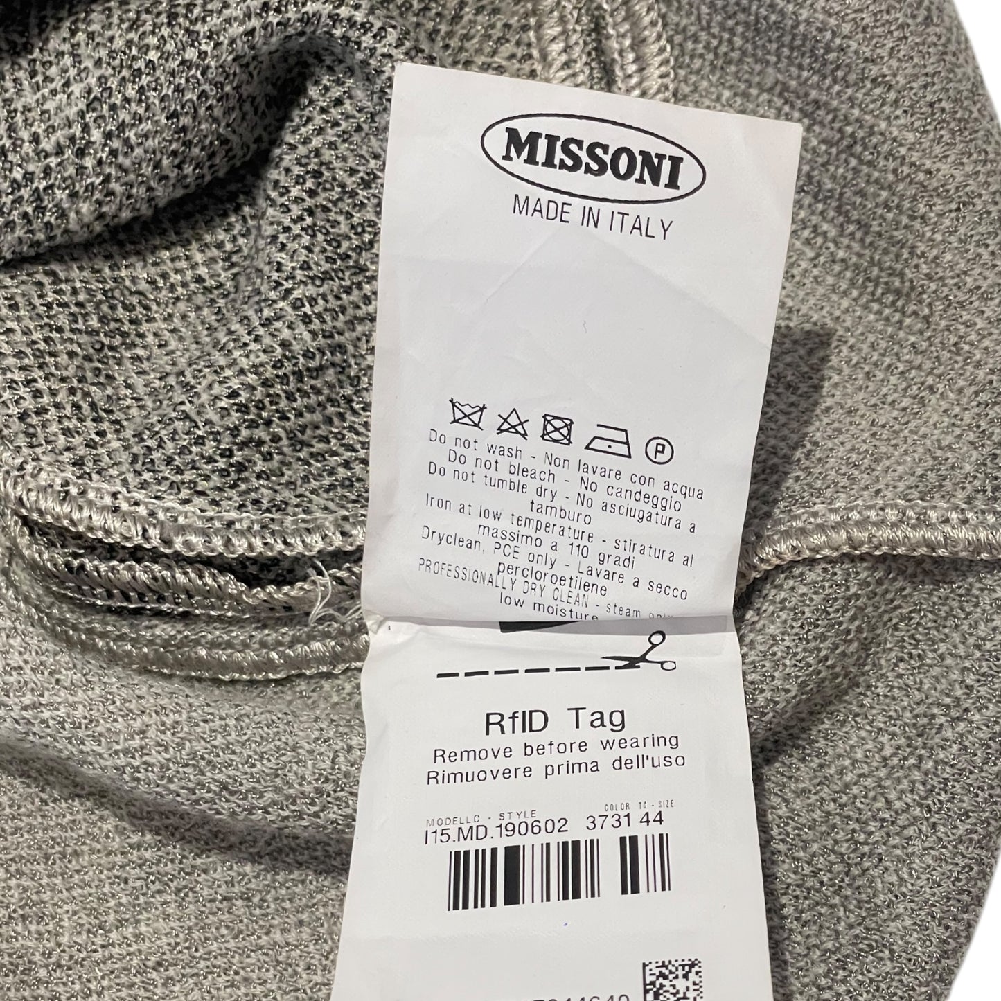 Missoni Knit Grey and White Dress