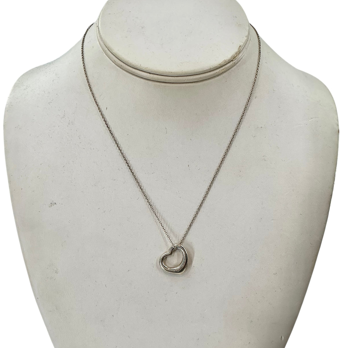 Tiffany & Co. Elsa Peretti Sterling Silver Bean Pendant Necklace