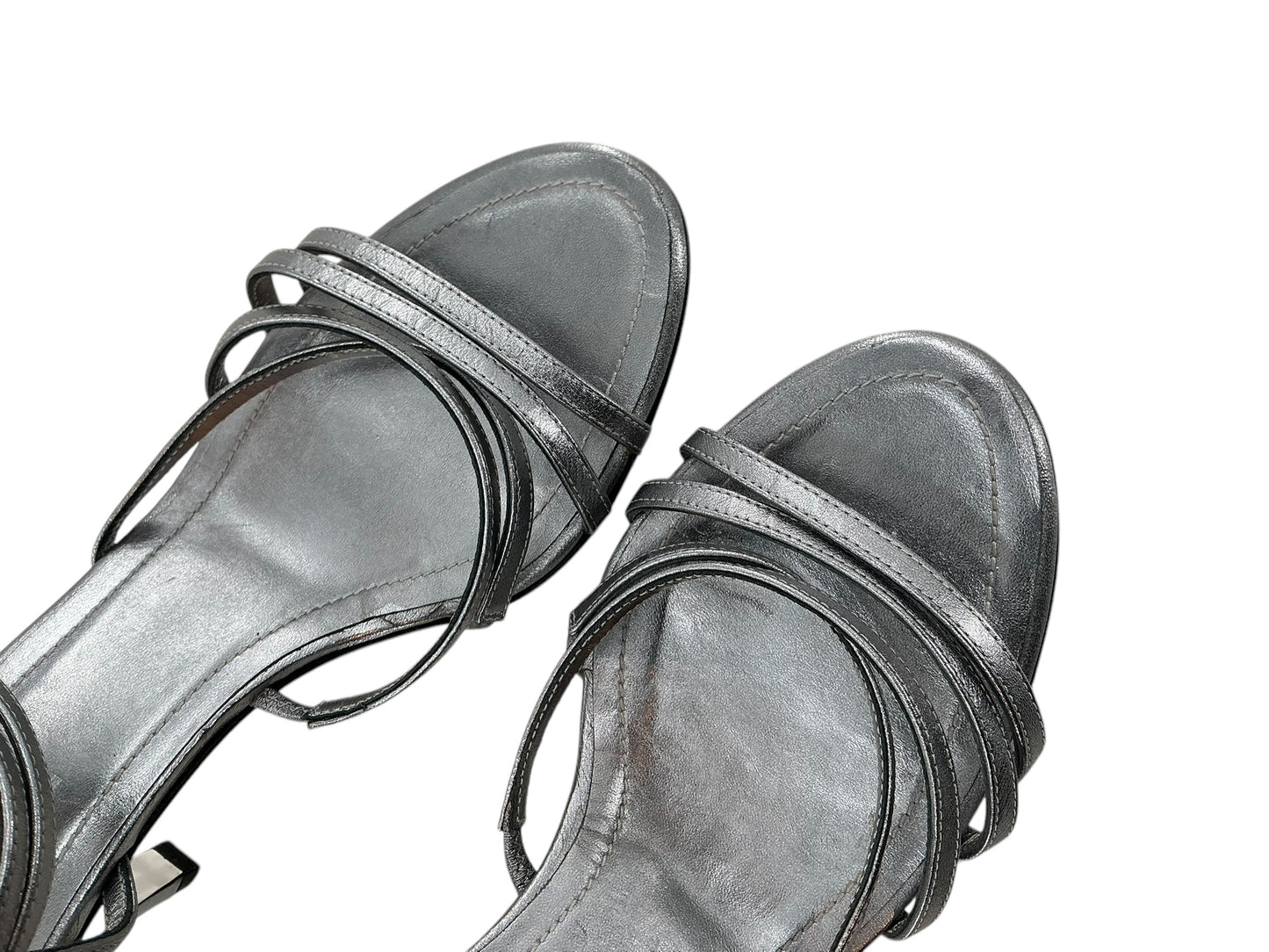 Chanel Metallic Strappy Sandals