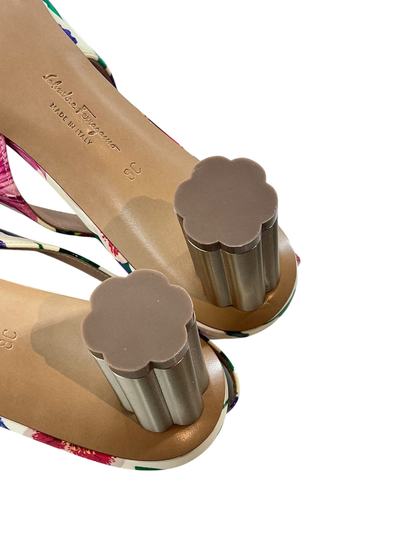 Salvatore Ferragamo Peep Toe Kitten Pumps
