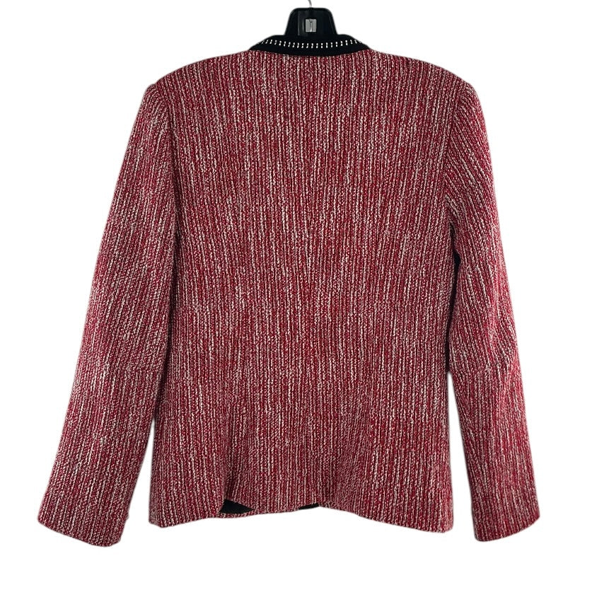 Maje "Vivor" Red & White Tweed Blazer Jacket