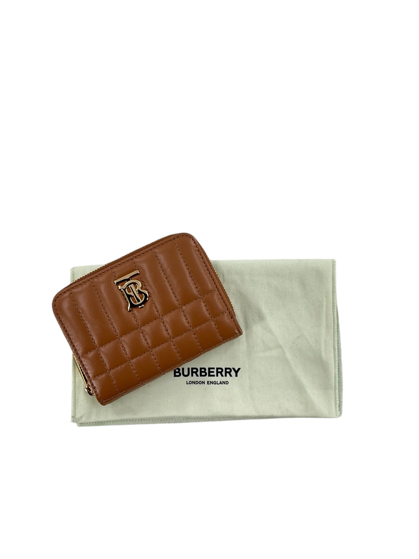 Burberry Leather Zip Around Wallet