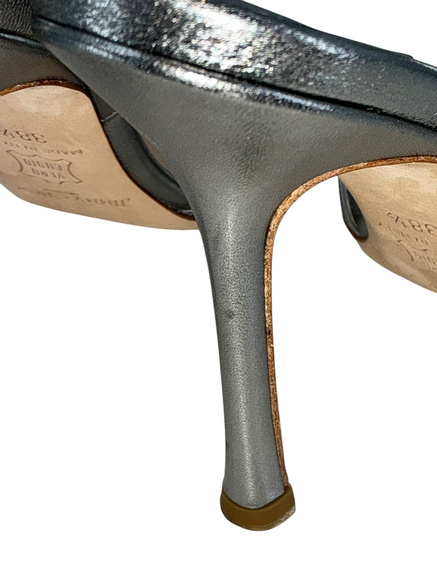 Jimmy Choo Metallic Strappy Slingback Sandals