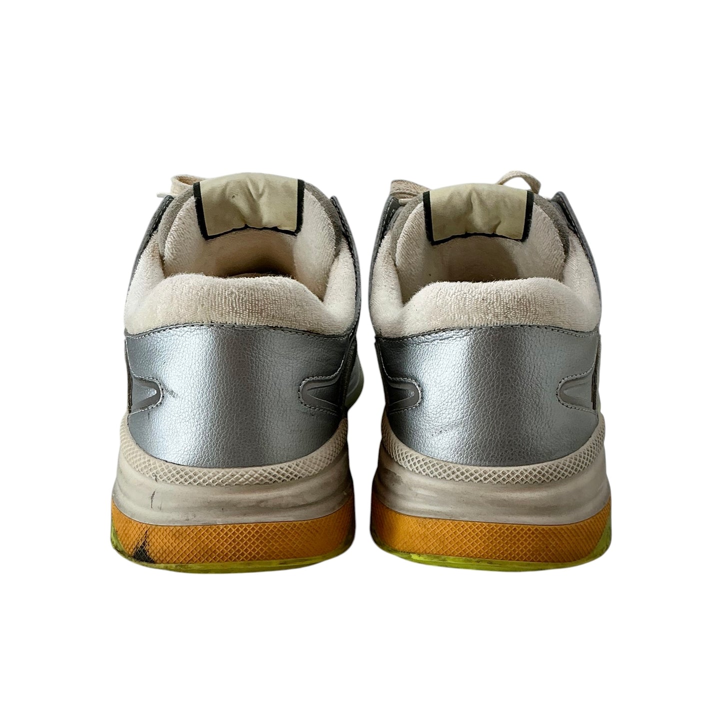 Gucci Men's Ultrapace Distressed Metallic Silver Sneaker