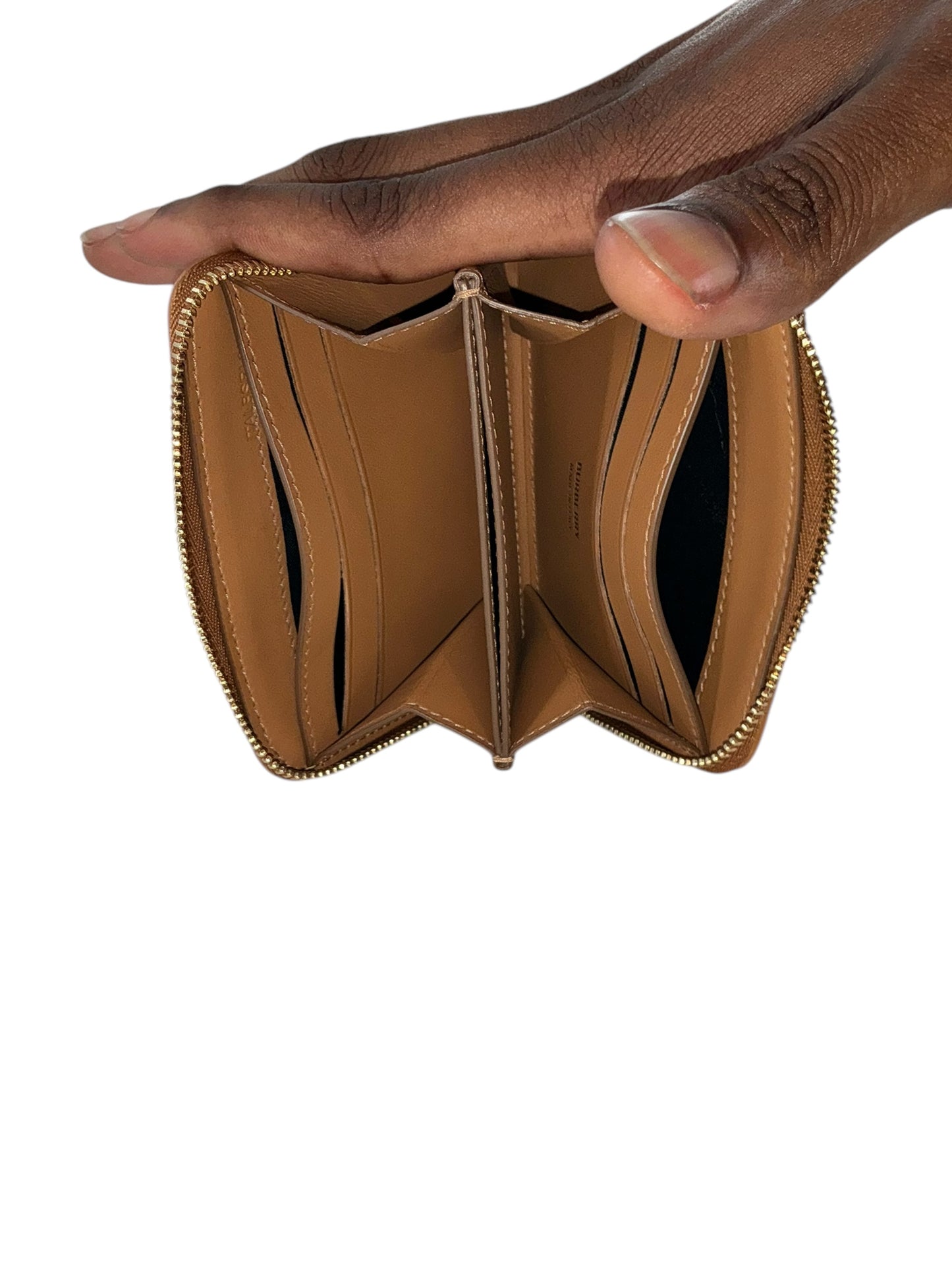 Burberry Leather Zip Around Wallet