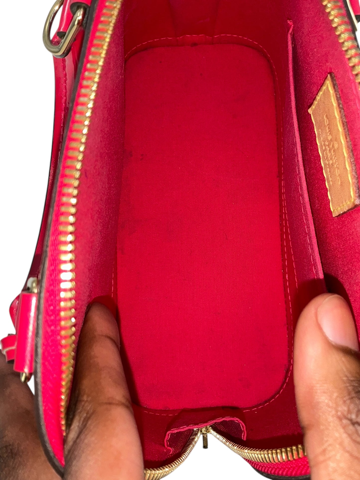 Louis Vuitton Vernis Alma BB Pomme D'Amour Bag