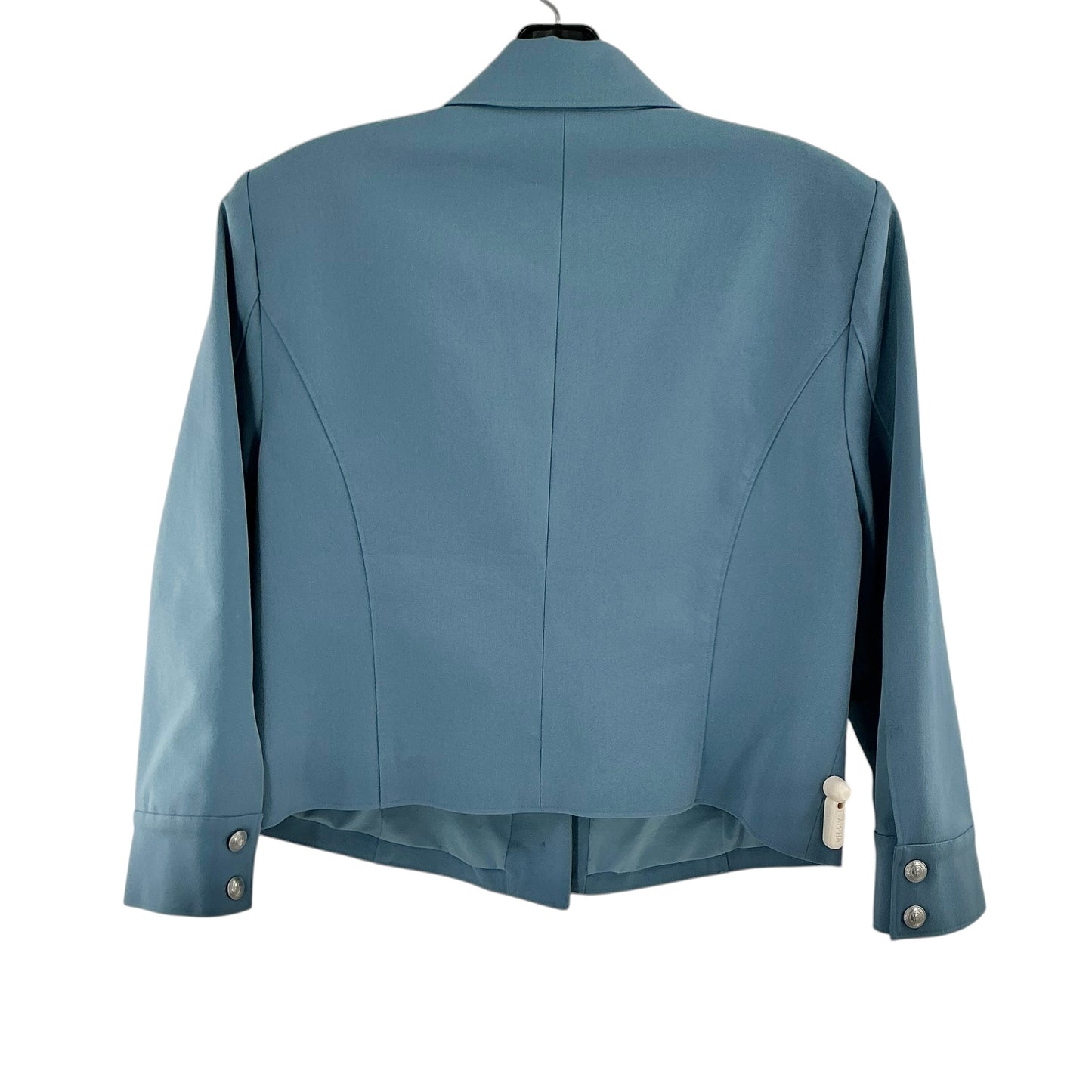 L'AGENCE Kumi Cropped Fitted Jacket in Blue Mist