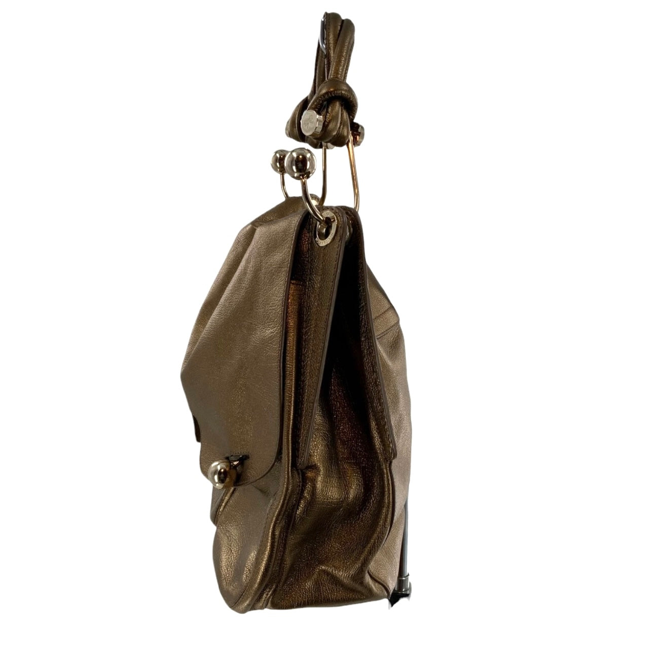 Anya Hindmarch Gold/Brown Shoulder Bag