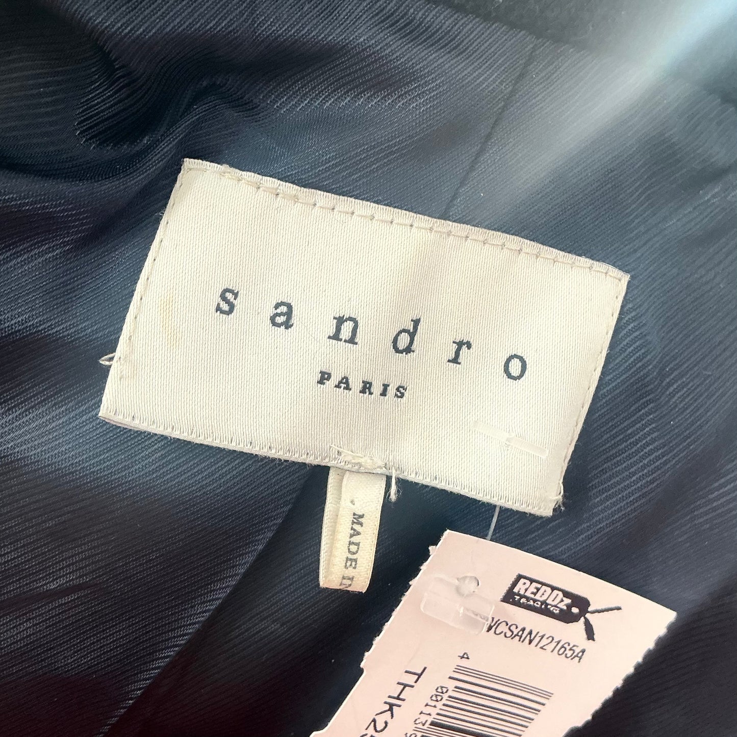 Sandro Wool Pinstripe Coat