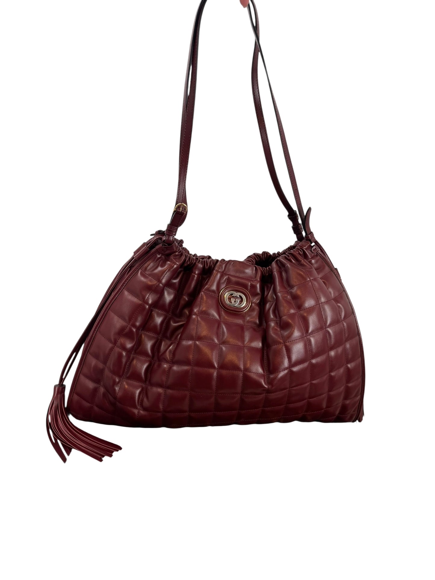 Gucci Greco Large Quilted Leather Shoulder Bag