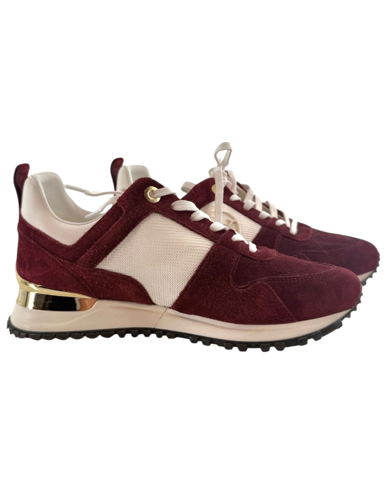Louis Vuitton Suede Runaway Sneaker in Burgundy