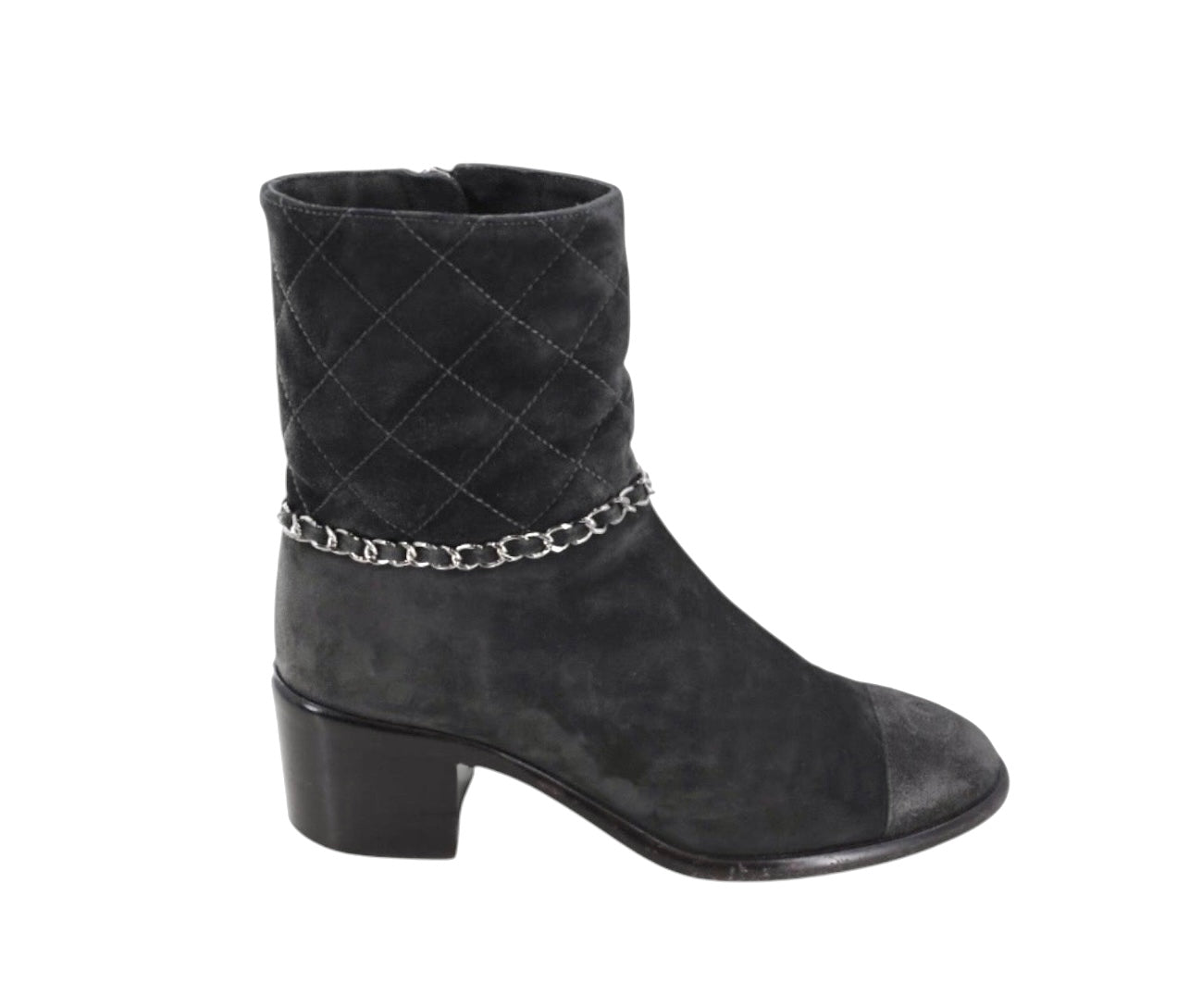 Chanel Short Suede Calfskin Boots