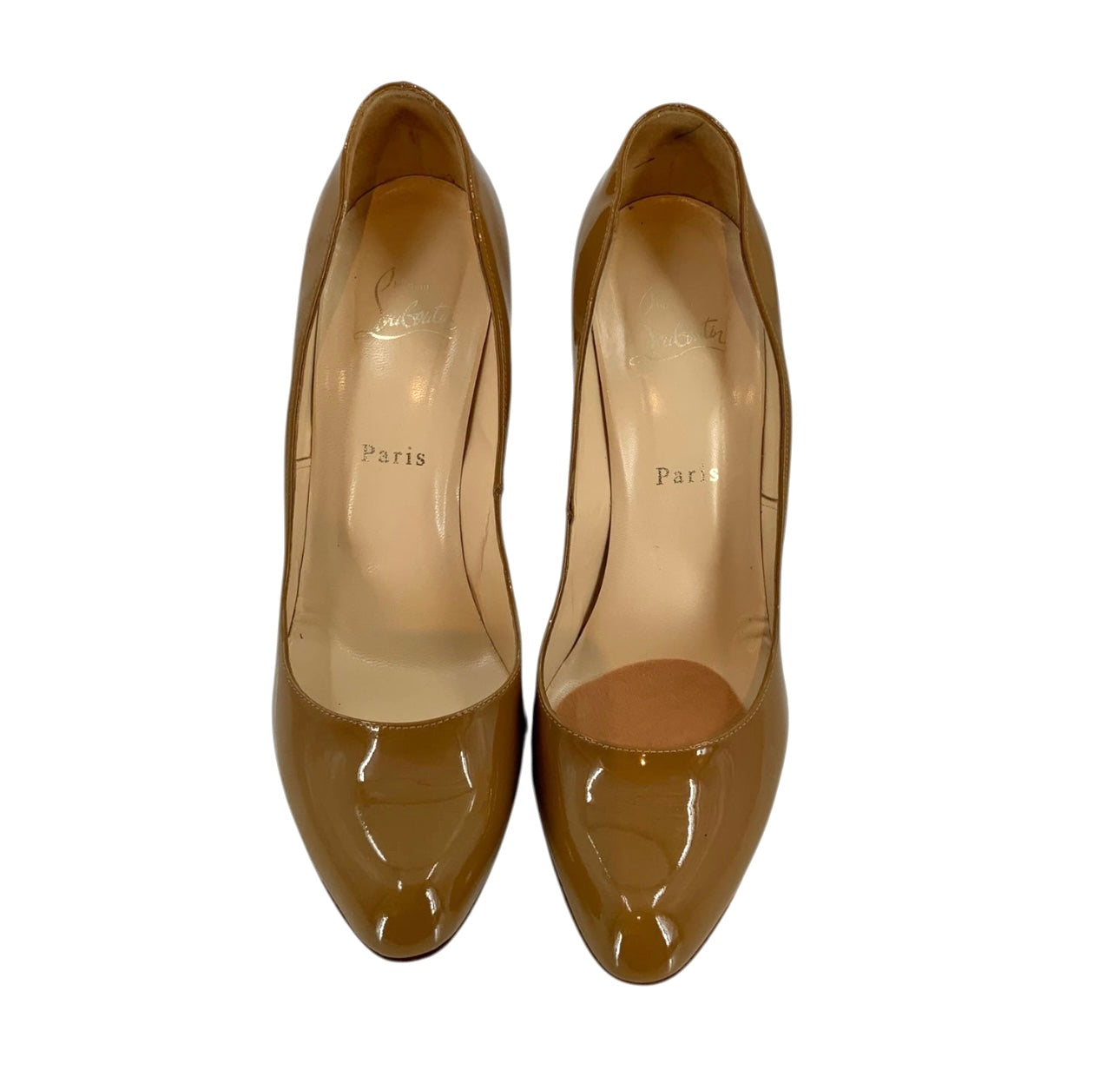Christian Louboutin Toffee (Dark Nude) Decollete Red Bottoms