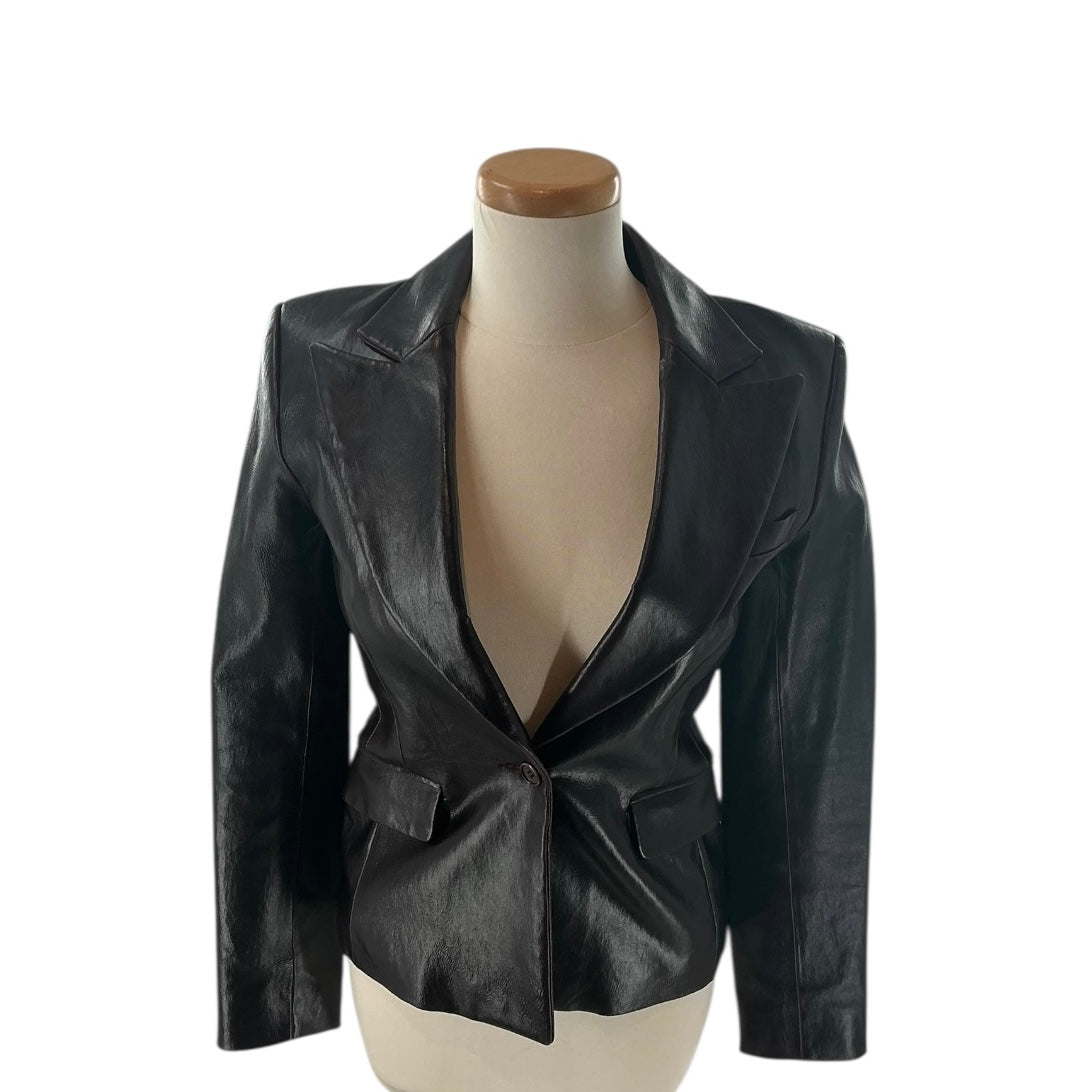 Theory Leather Blazer Jacket