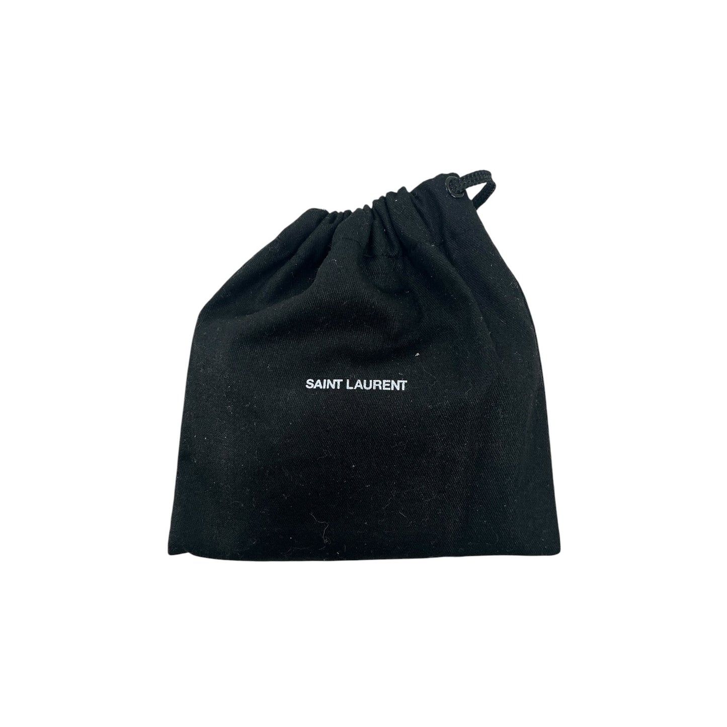 Saint Laurent Tiny Cassandre Card Case in Matte Black Leather