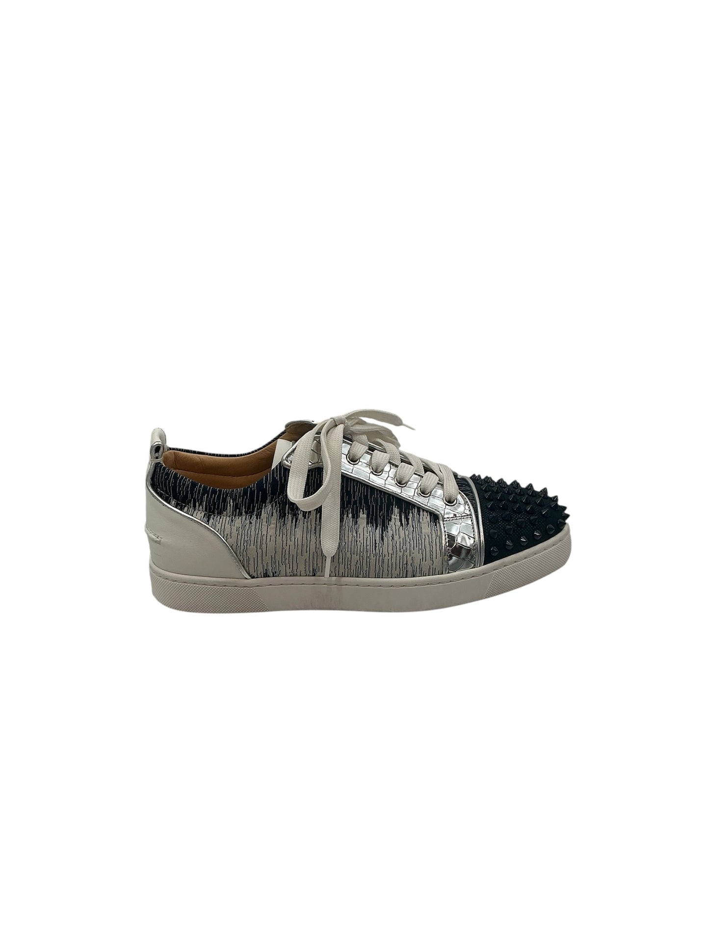 Louboutin Junior Spike Leather Sneakers
