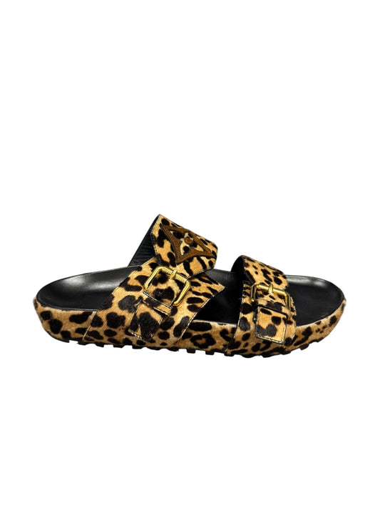 Louis Vuitton Bom Dia Leopard Pony Hair Sandals