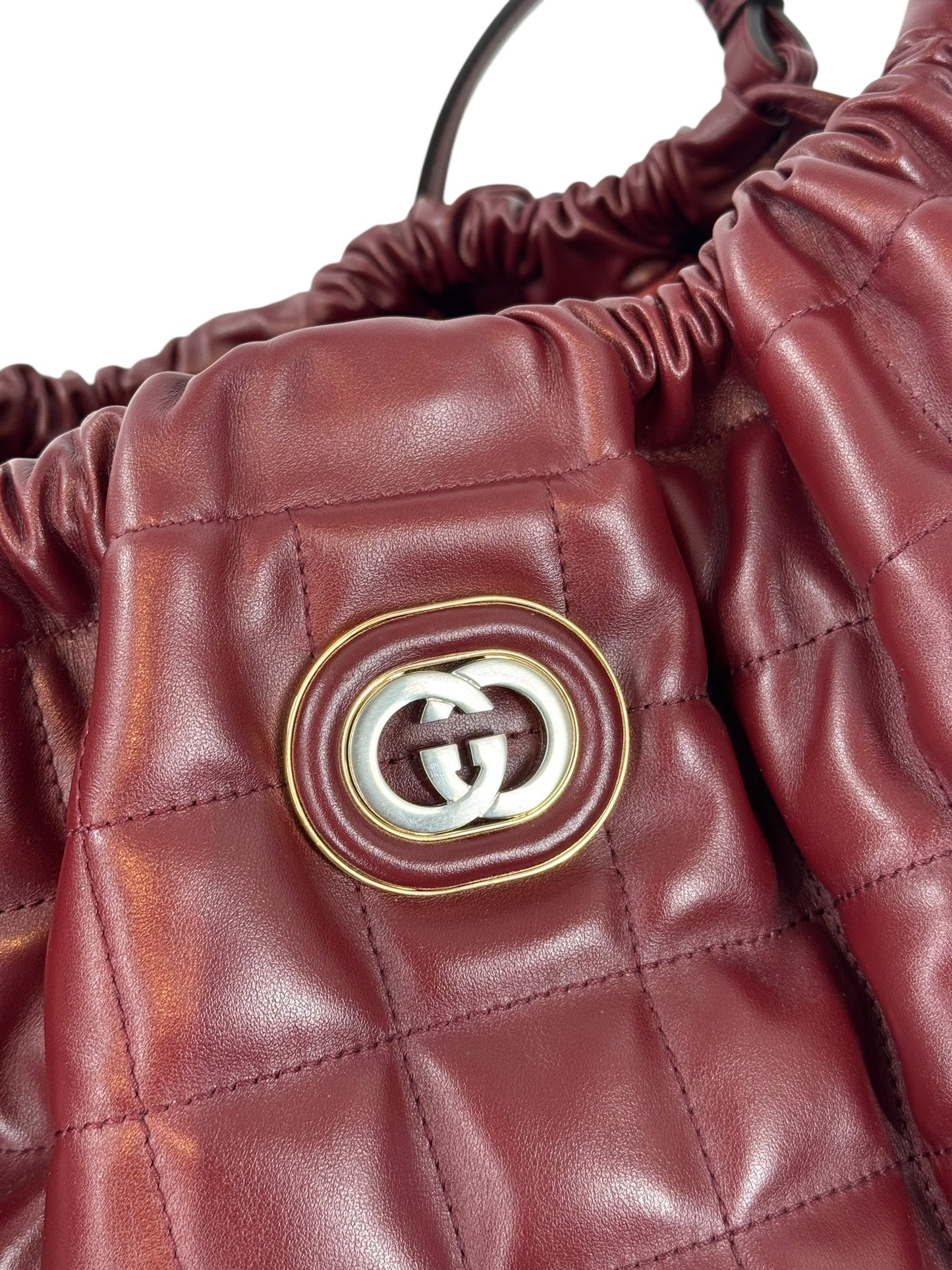 Gucci Greco Large Quilted Leather Shoulder Bag