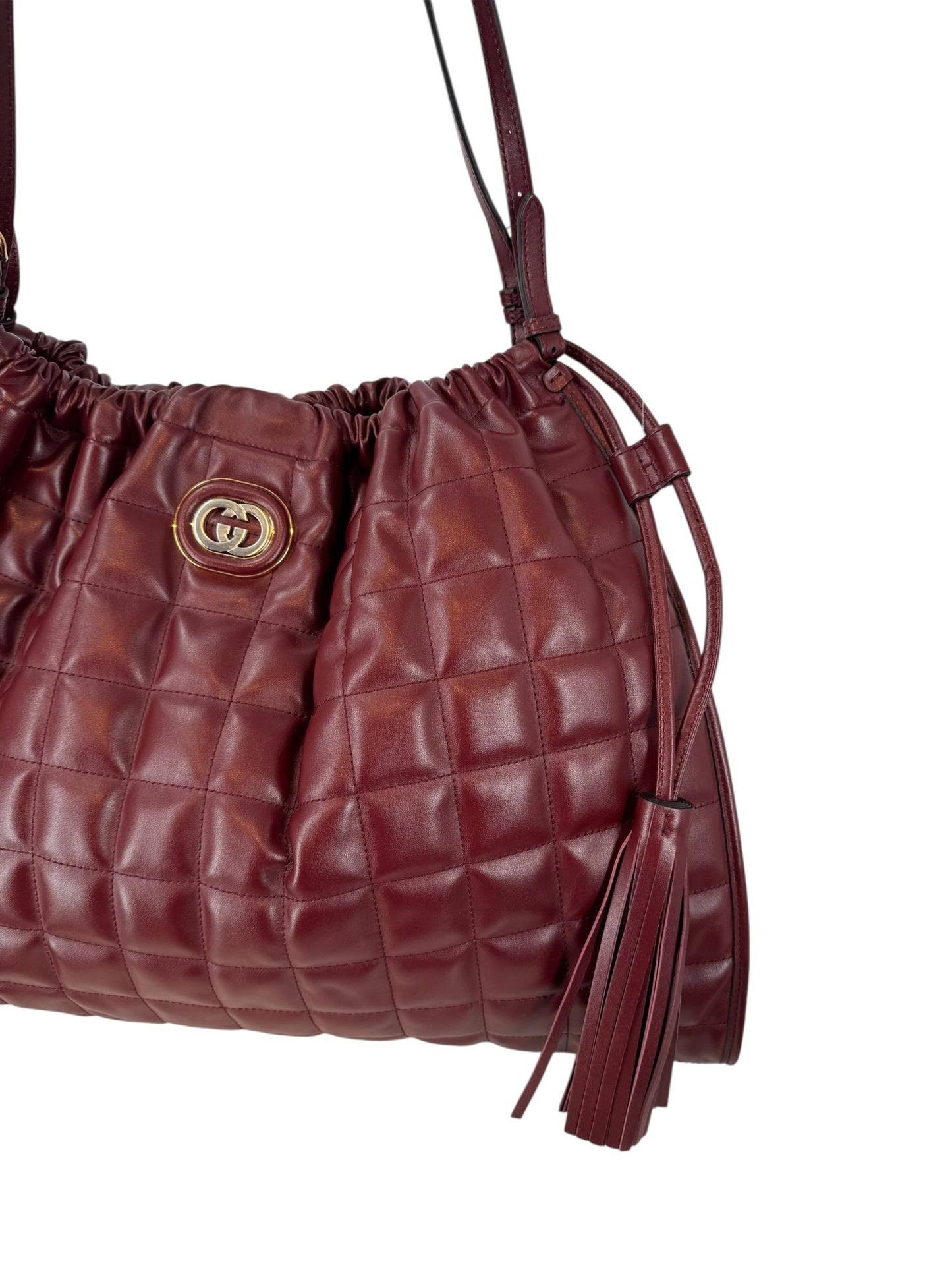 Gucci Greco Large Quilted Leather Shoulder Bag