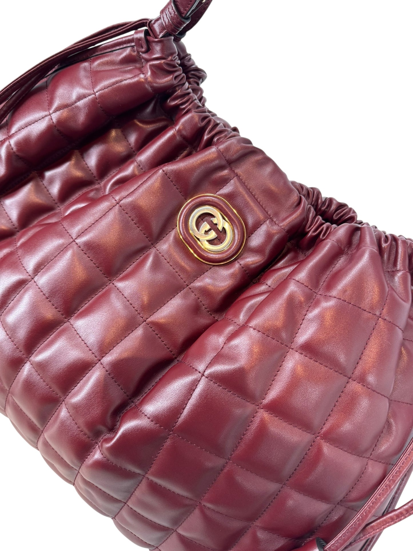 Gucci Greco Large Quilted Leather Shoulder Bag