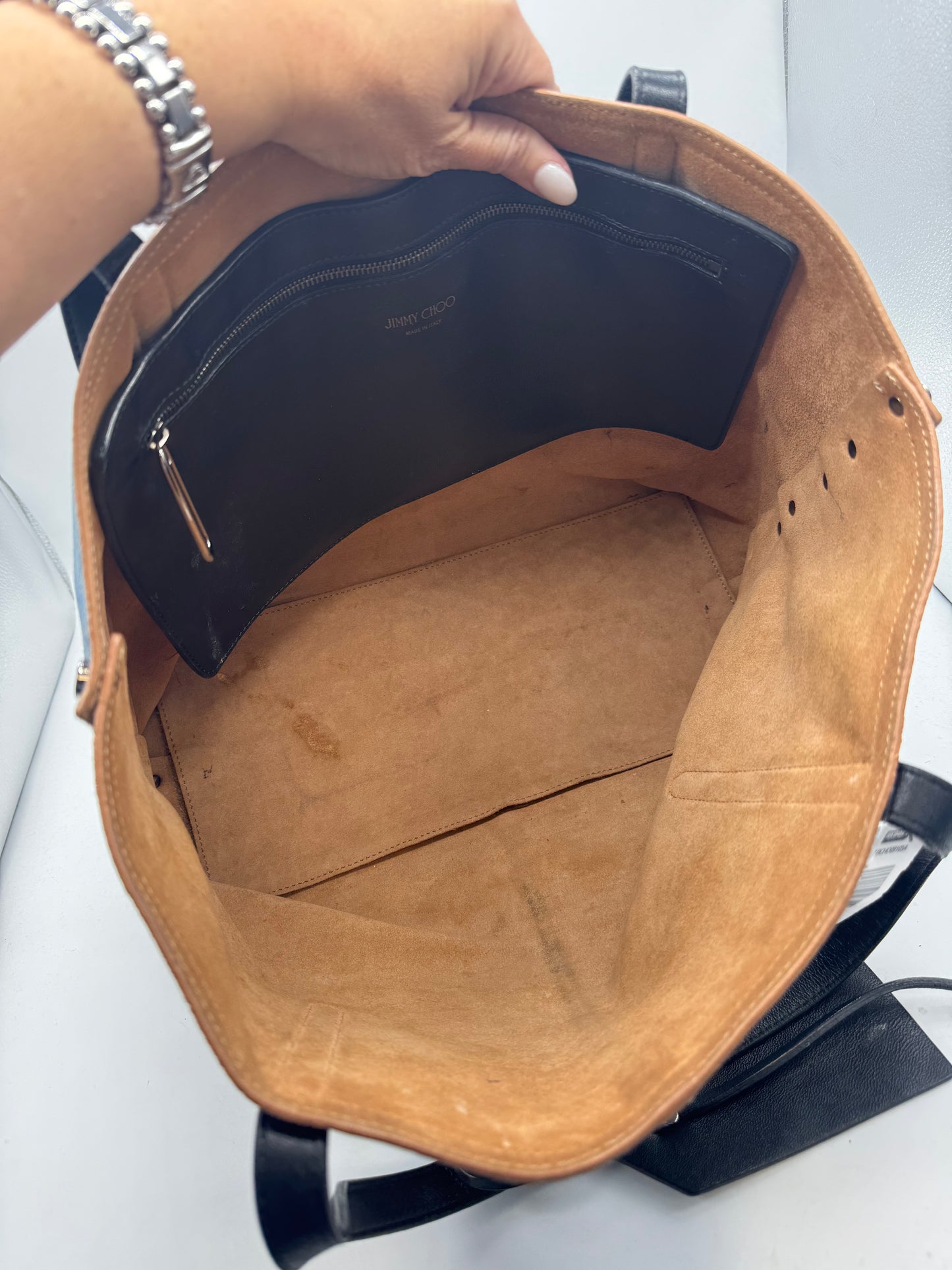 Jimmy Choo Denim Twist Tote Bag