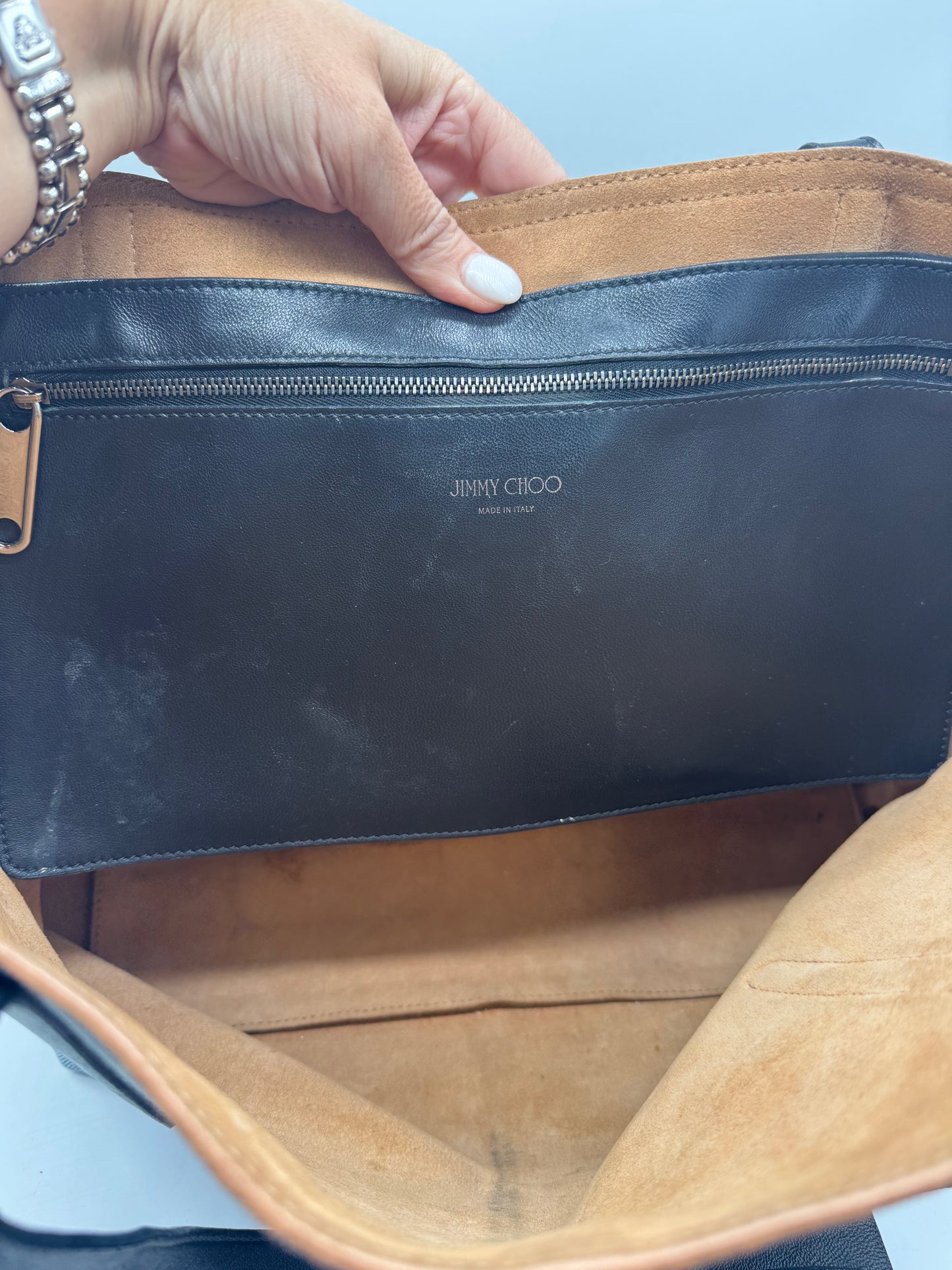 Jimmy Choo Denim Twist Tote Bag