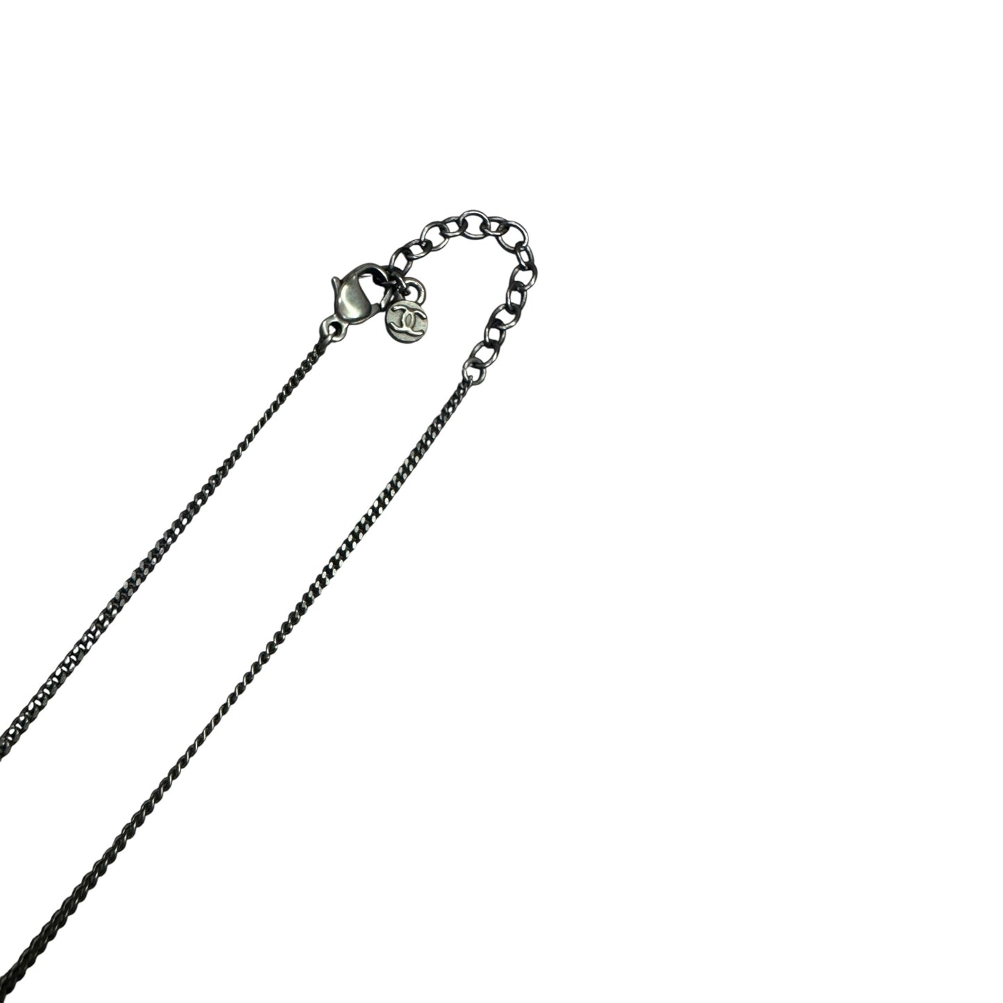 Chanel 2006 CC Blue Rhinestone Necklace