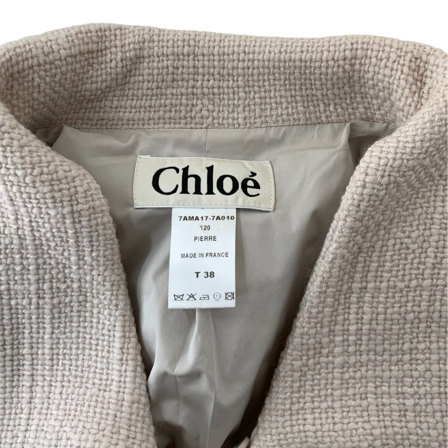 Chloe White Woven Jacket