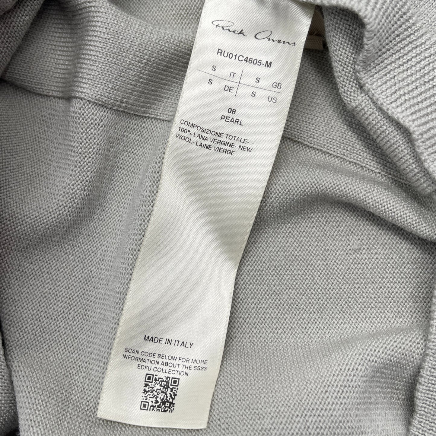 Rick Owens Grey Sleeveless Sweater