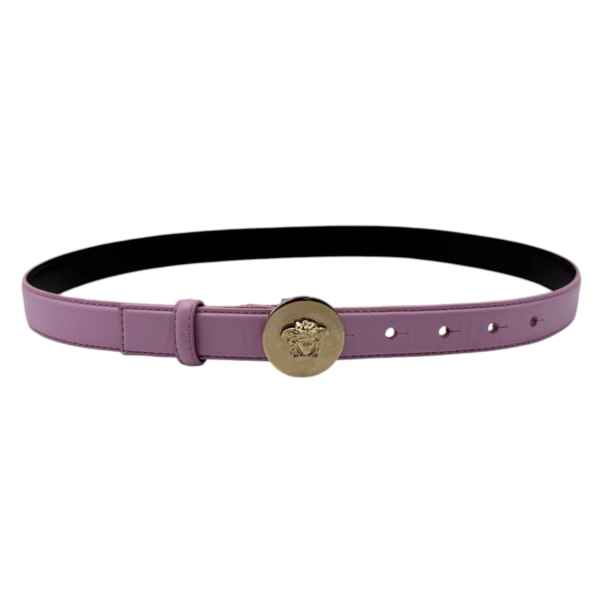 Versace Pink Medusa Leather Belt
