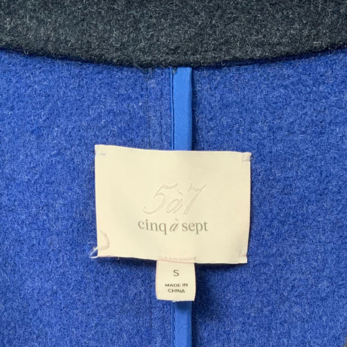 Cinq a Sept Blue Wool Cape