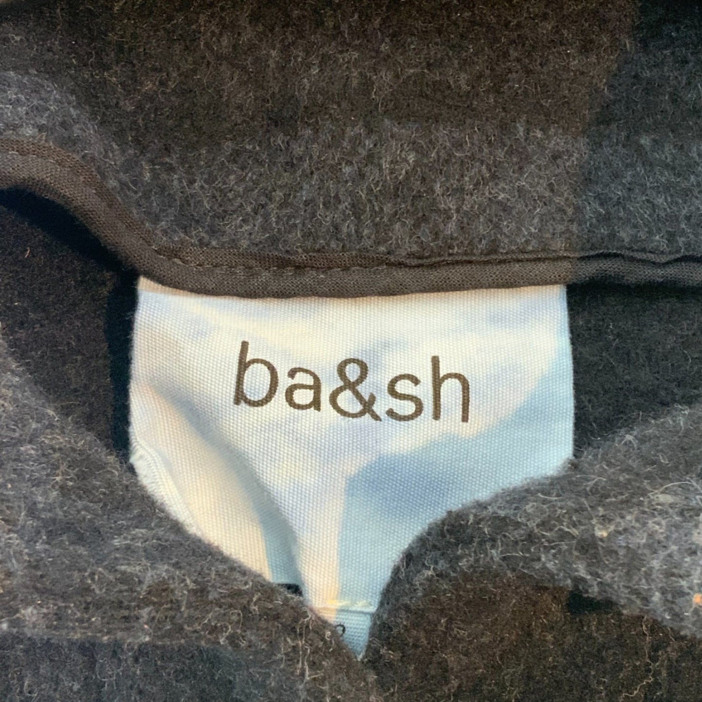 Ba&sh Navy Blue Wool Flannel