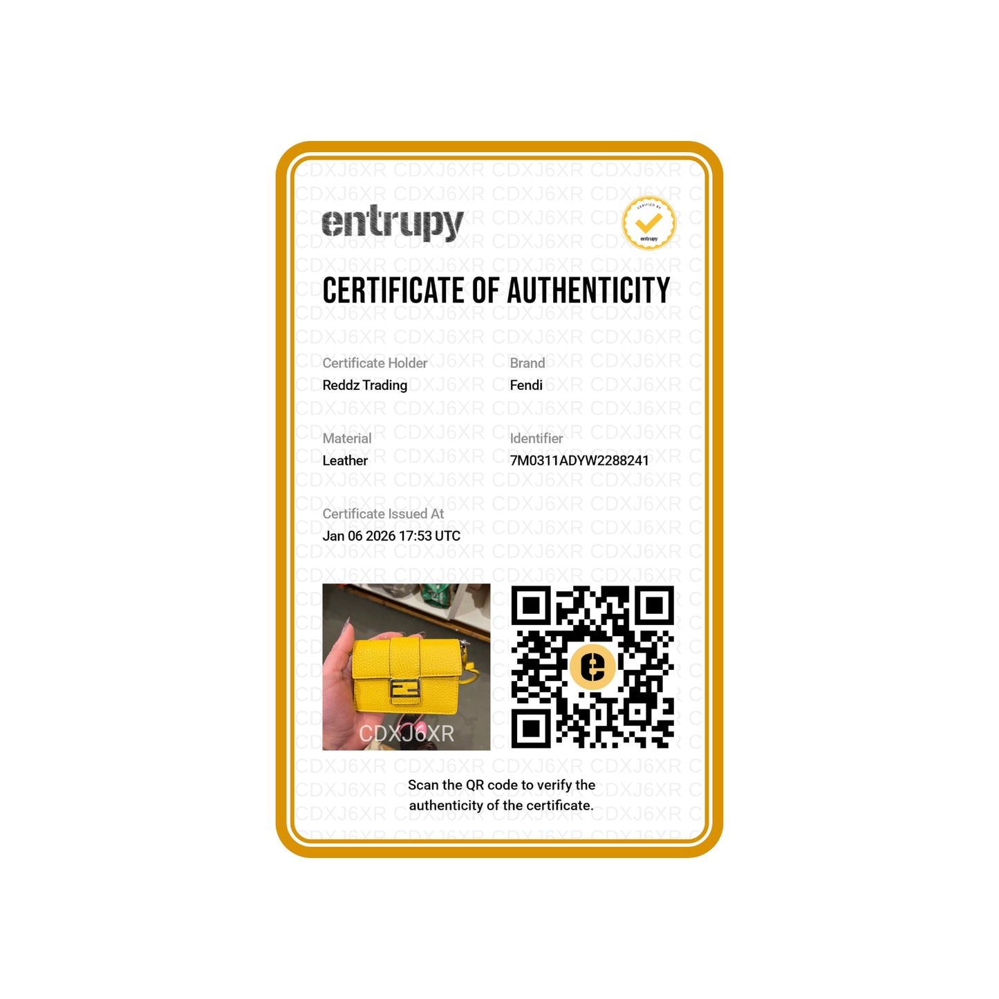 Fendi Micro Baguette Yellow Crossbody