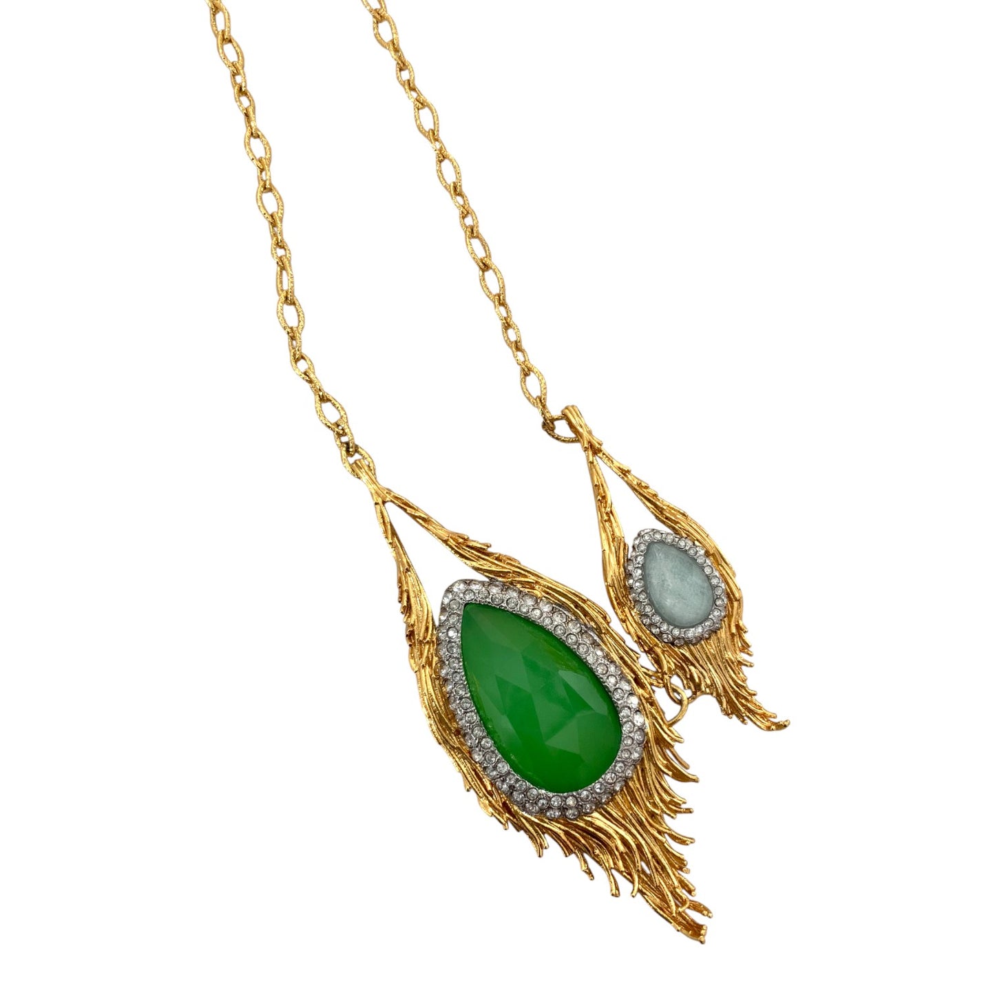 Alexis Bittar Green and Blue Gem Necklace